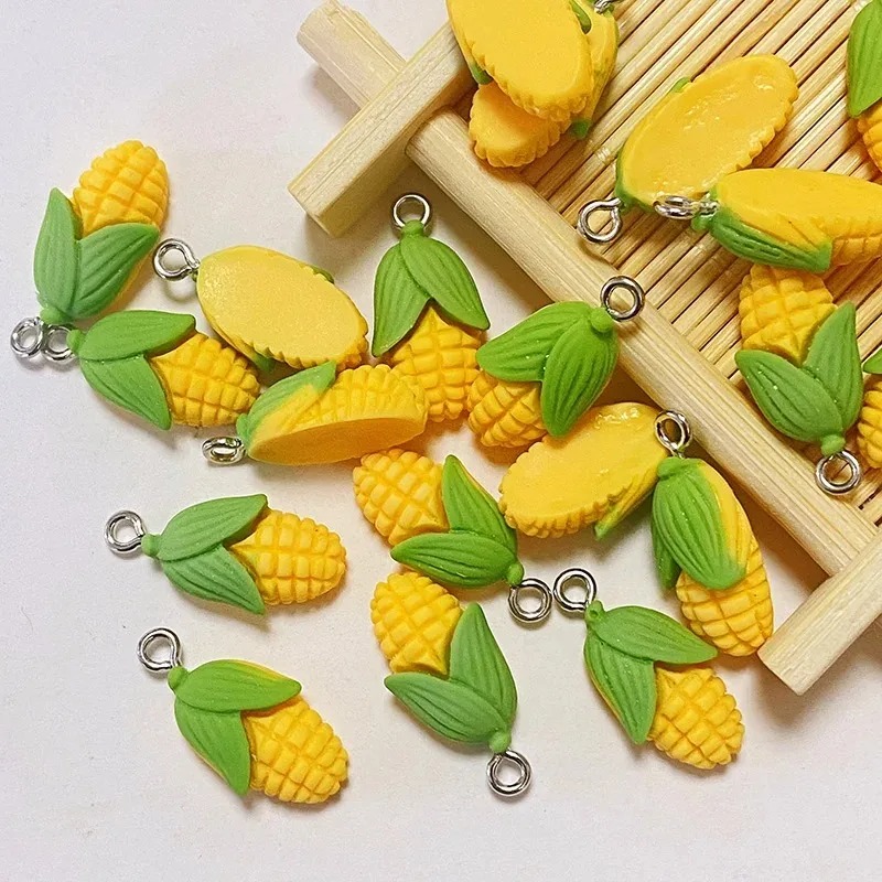 Resin Art Materials Kit - 20 Buah Liontin Resin Sayuran Jagung