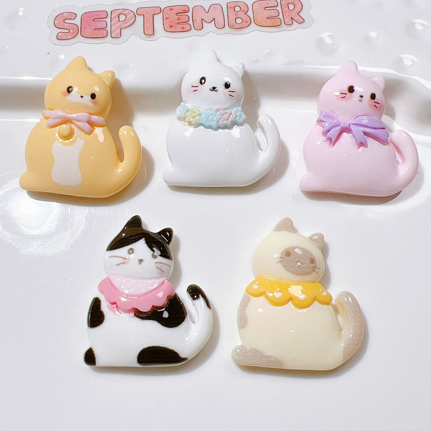 Resin Art Earrings Material - 10/20Pcs Aksesoris Resin Bentuk Kucing dengan