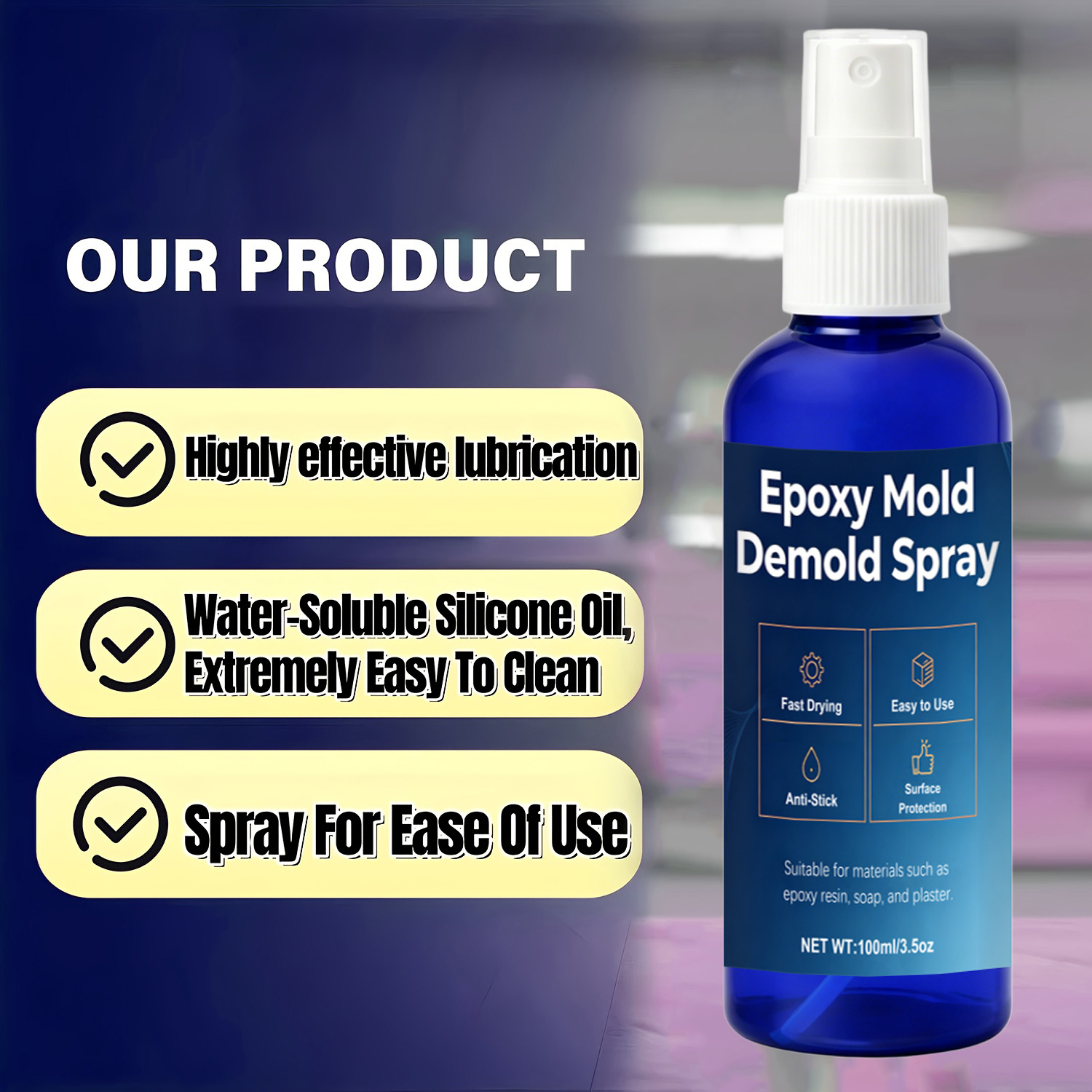 Release Spray Silicone - Semprotan Pelepas untuk Cetakan Silikon, Agen