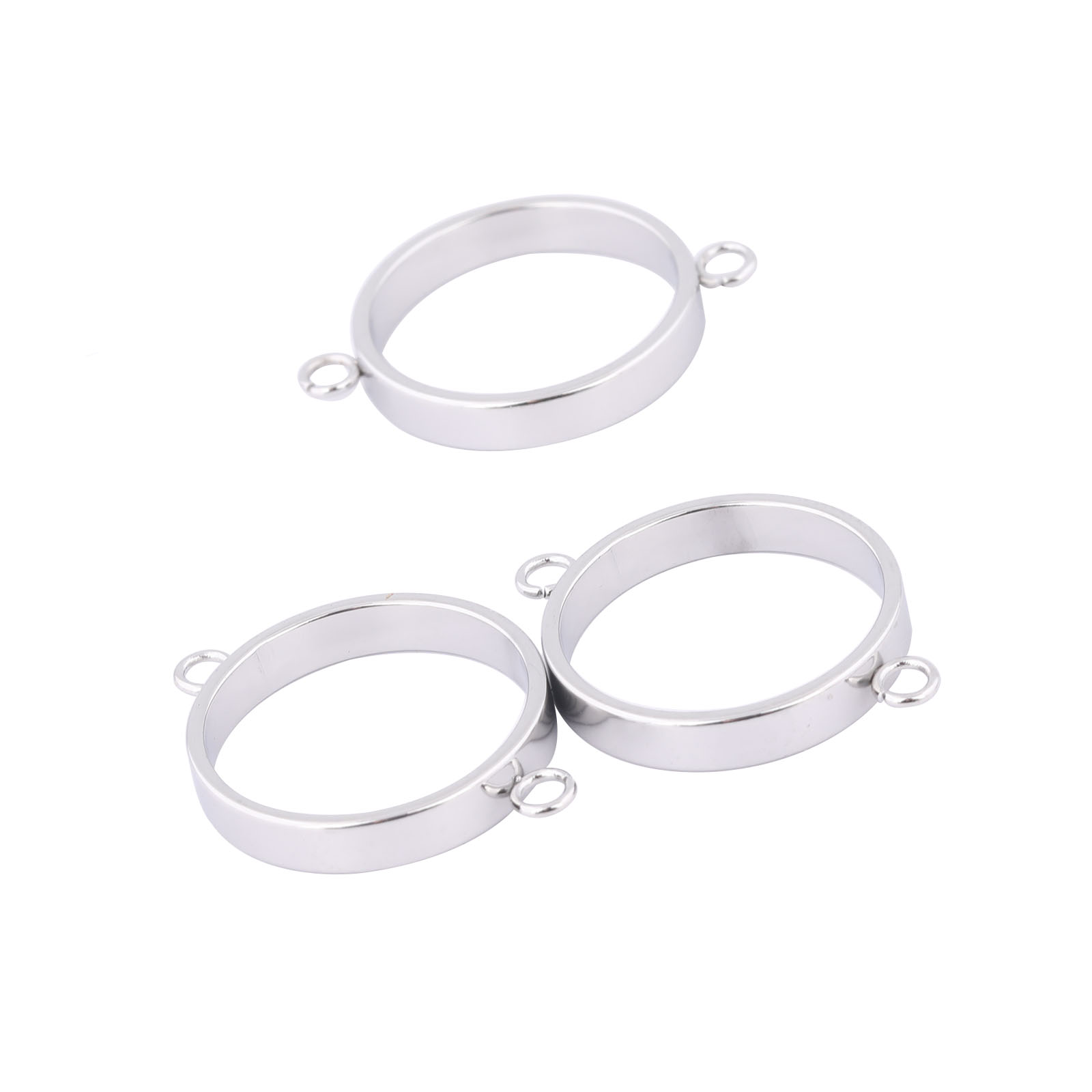 Resin Art Materials Kit - 10 buah gelang Bezel terbuka baja