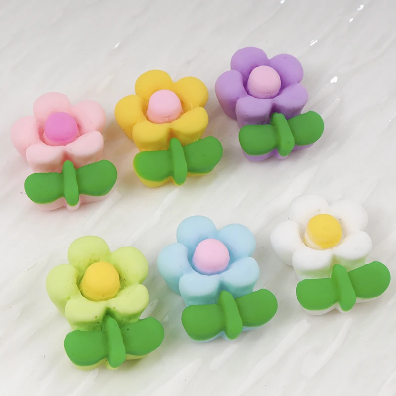 Resin Art Earrings Material - 20/100 buah bunga Mini DIY Resin