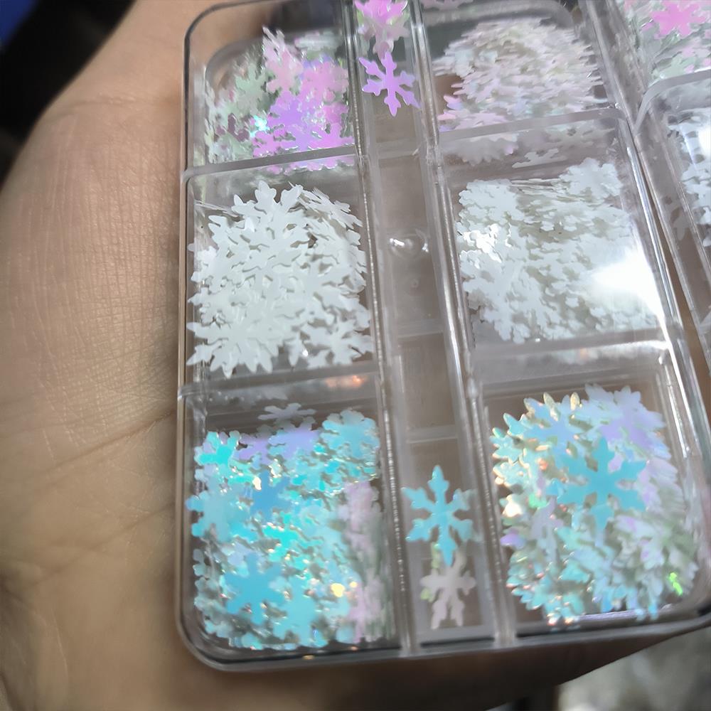 Xmas Resin Art - 6/12Grids 3D Aurora Natal Serpihan Salju