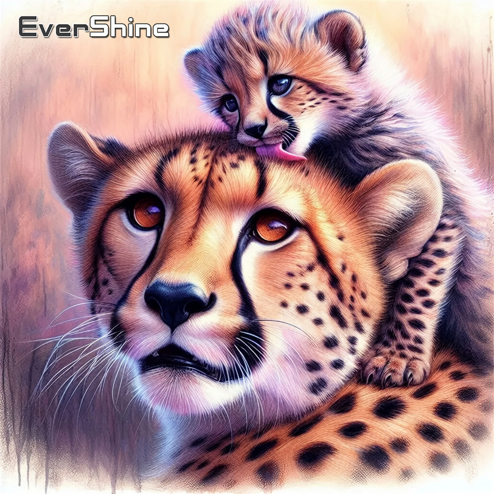 Resin Art Wallpaper - Lukisan Berlian Evershine Gambar Hewan Bordir