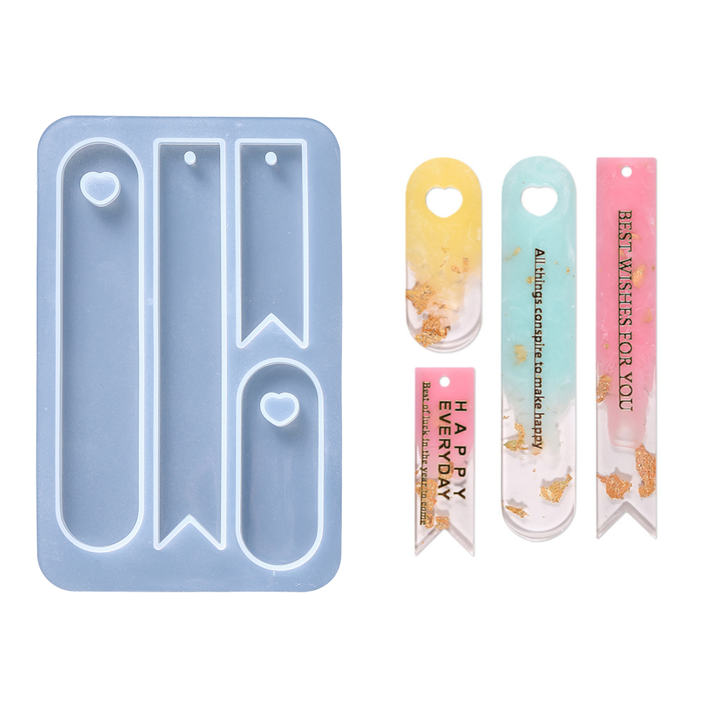 Resin Art Made Simple Book - Cetakan silikon pembatas buku Oval cetakan