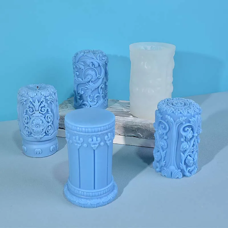 Resin Art Design - Cetakan Silikon Lilin Kolom Romawi Ukiran