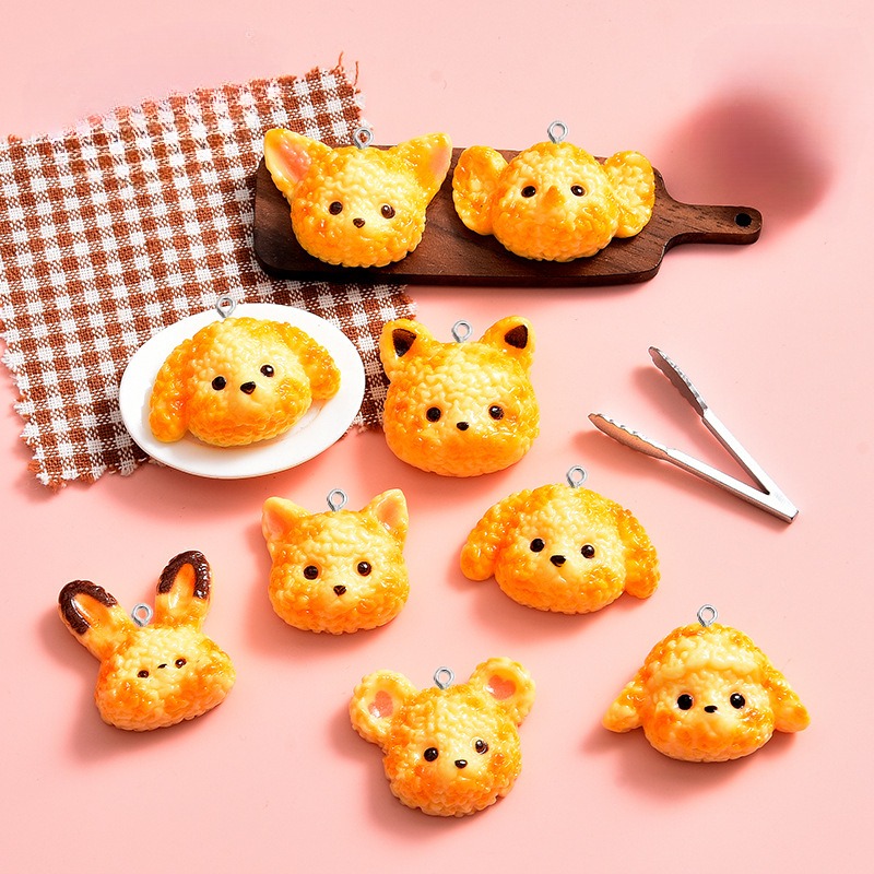 Resin Art Earrings Material - 10 Buah Bahan Resin Bentuk Anjing