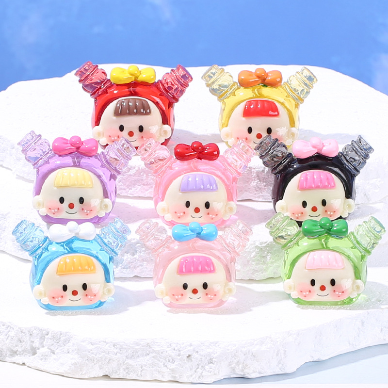 4 buah kepala boneka transpara - Resin Art Earrings Material ulasan dan harga