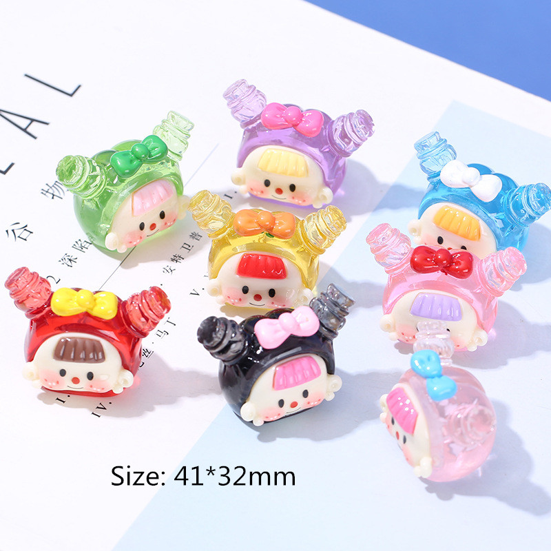 4 buah kepala boneka transpara - Resin Art Earrings Material ulasan dan harga