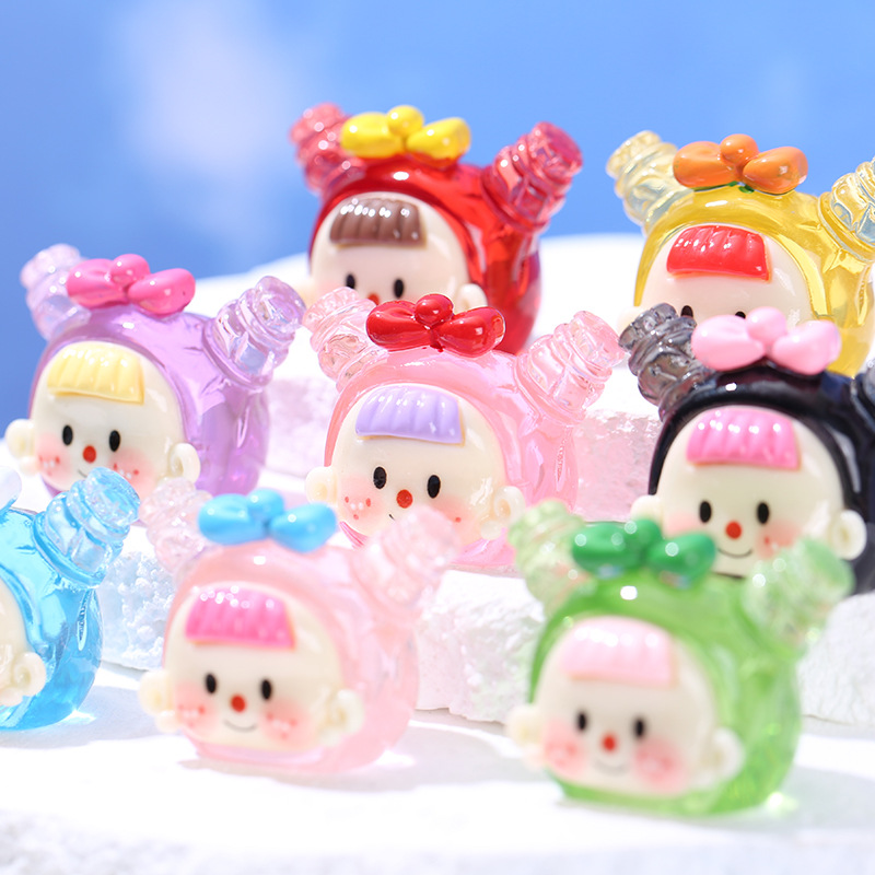 4 buah kepala boneka transpara - Resin Art Earrings Material ulasan dan harga