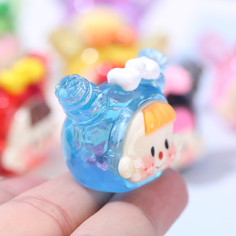 4 buah kepala boneka transpara - Resin Art Earrings Material ulasan dan harga