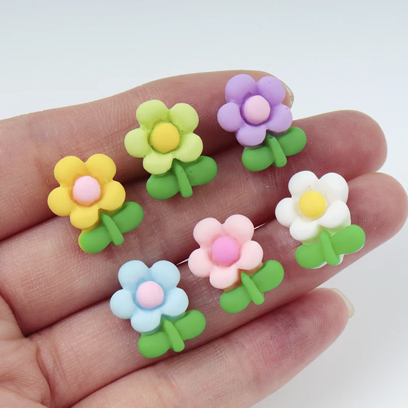 20/100 buah bunga Mini DIY Res - Resin Art Earrings Material ulasan dan harga
