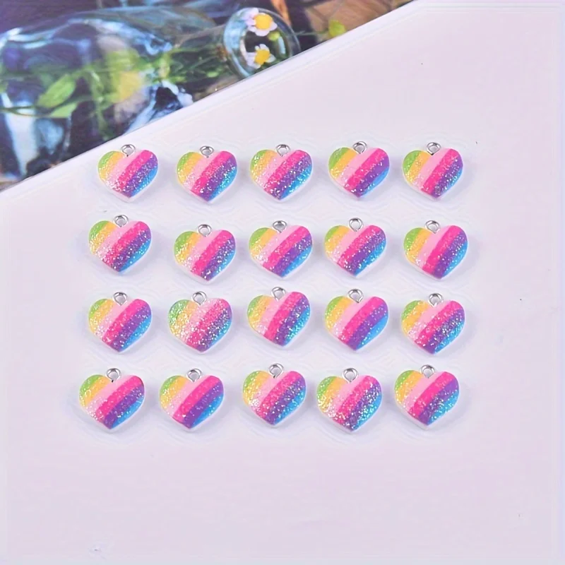 10 Buah Liontin Resin Hati War - Resin Art Materials Kit ulasan dan harga