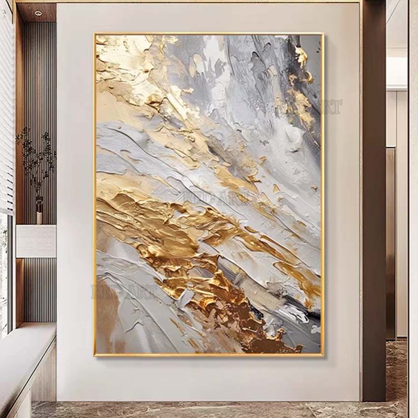 Lukisan Abstrak Kontemporer Uk - Resin Art On Canvas ulasan dan harga