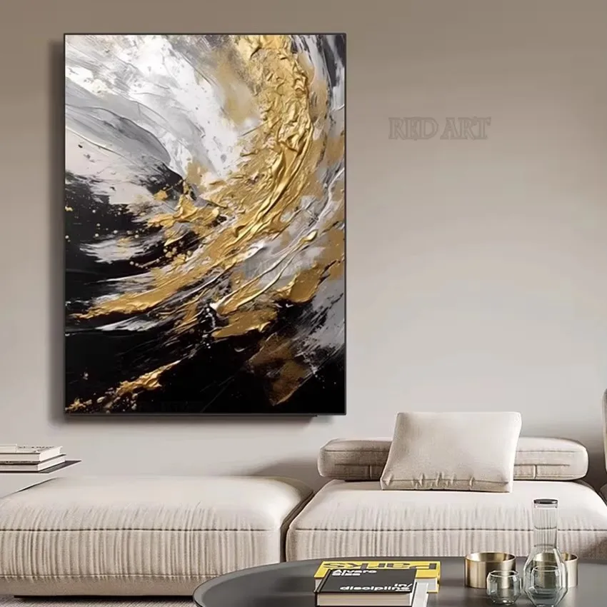 Lukisan Abstrak Kontemporer Uk - Resin Art On Canvas ulasan dan harga