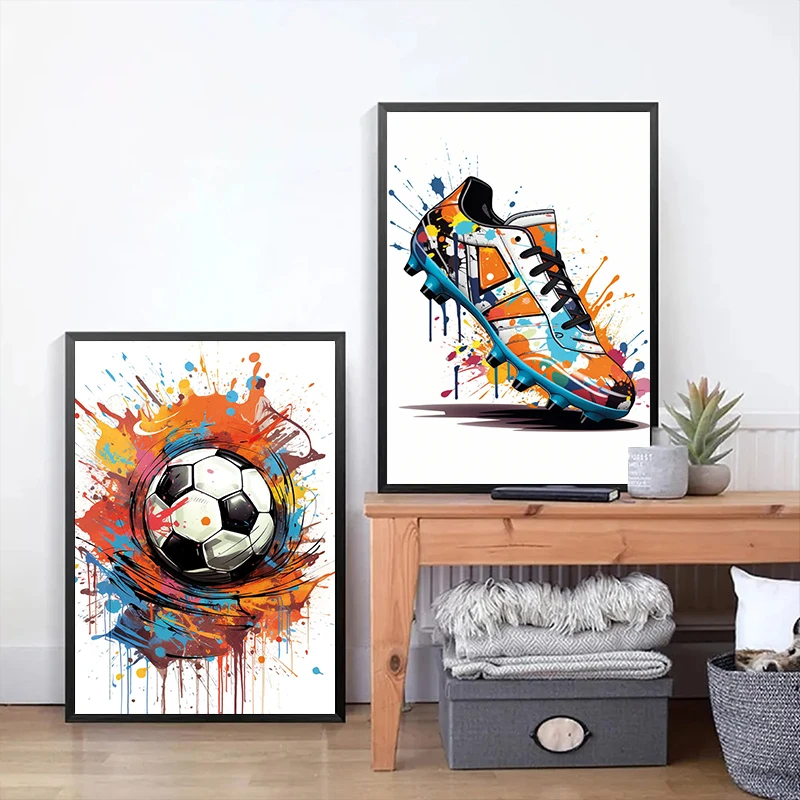 Sepatu Sepak Bola Grafiti Fash - Resin Art On Canvas ulasan dan harga