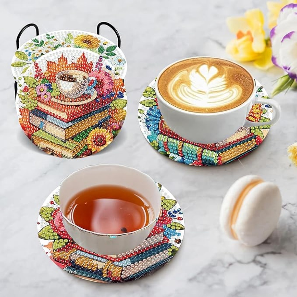 8PCS/DIY Lukisan Berlian untuk - Resin Art Coasters ulasan dan harga