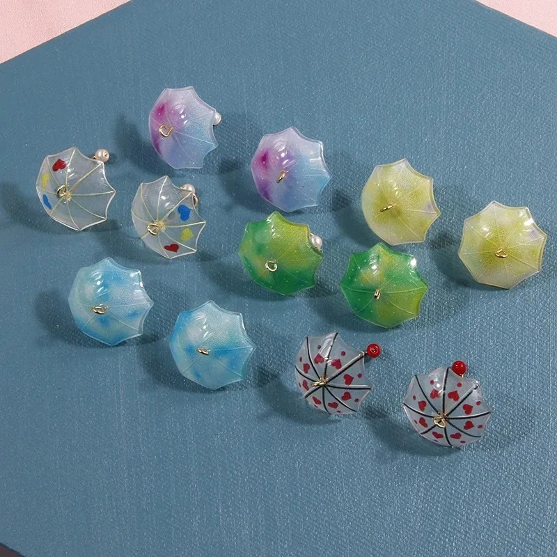 6 Buah Liontin Payung Pantai 3 - Resin Art Beach Theme ulasan dan harga