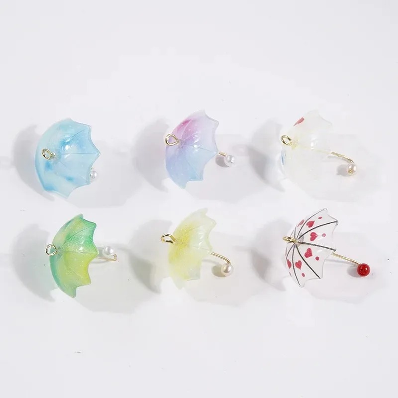 6 Buah Liontin Payung Pantai 3 - Resin Art Beach Theme ulasan dan harga