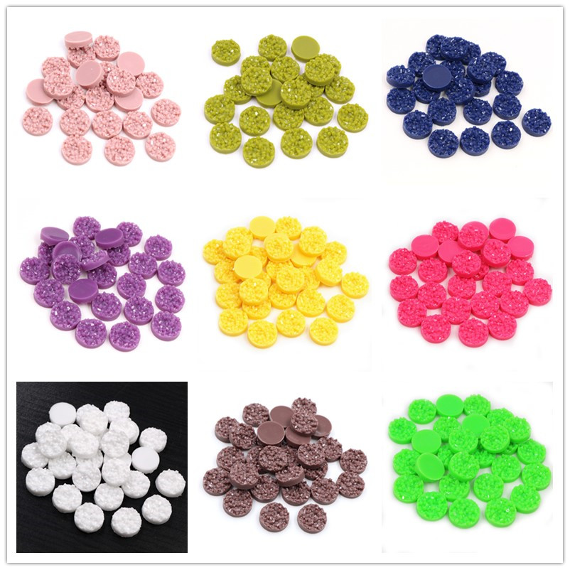 40 Buah Resin Druzy Cabochons  - Resin Art Materials Kit ulasan dan harga