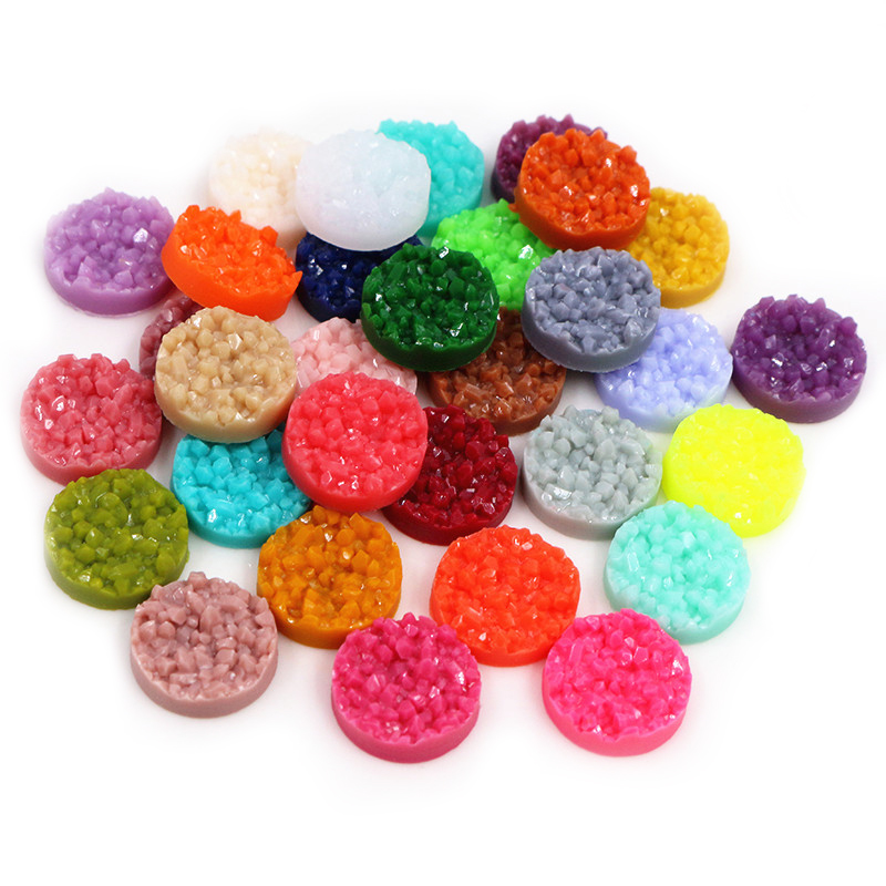 40 Buah Resin Druzy Cabochons  - Resin Art Materials Kit ulasan dan harga