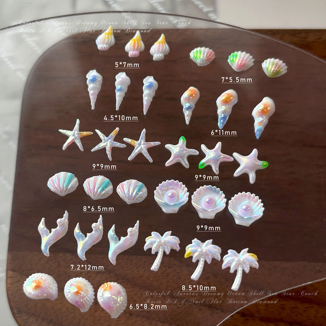 50pc Hiasan Kuku Bertema Panta - Resin Art Beach Theme ulasan dan harga