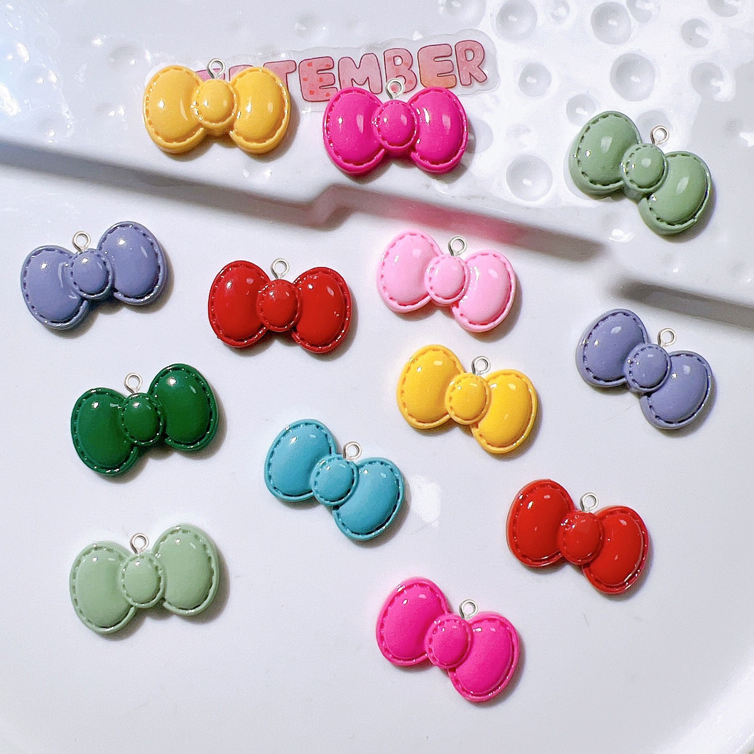 10Pcs Liontin Resin Bentuk Pit - Resin Art Earrings Material ulasan dan harga