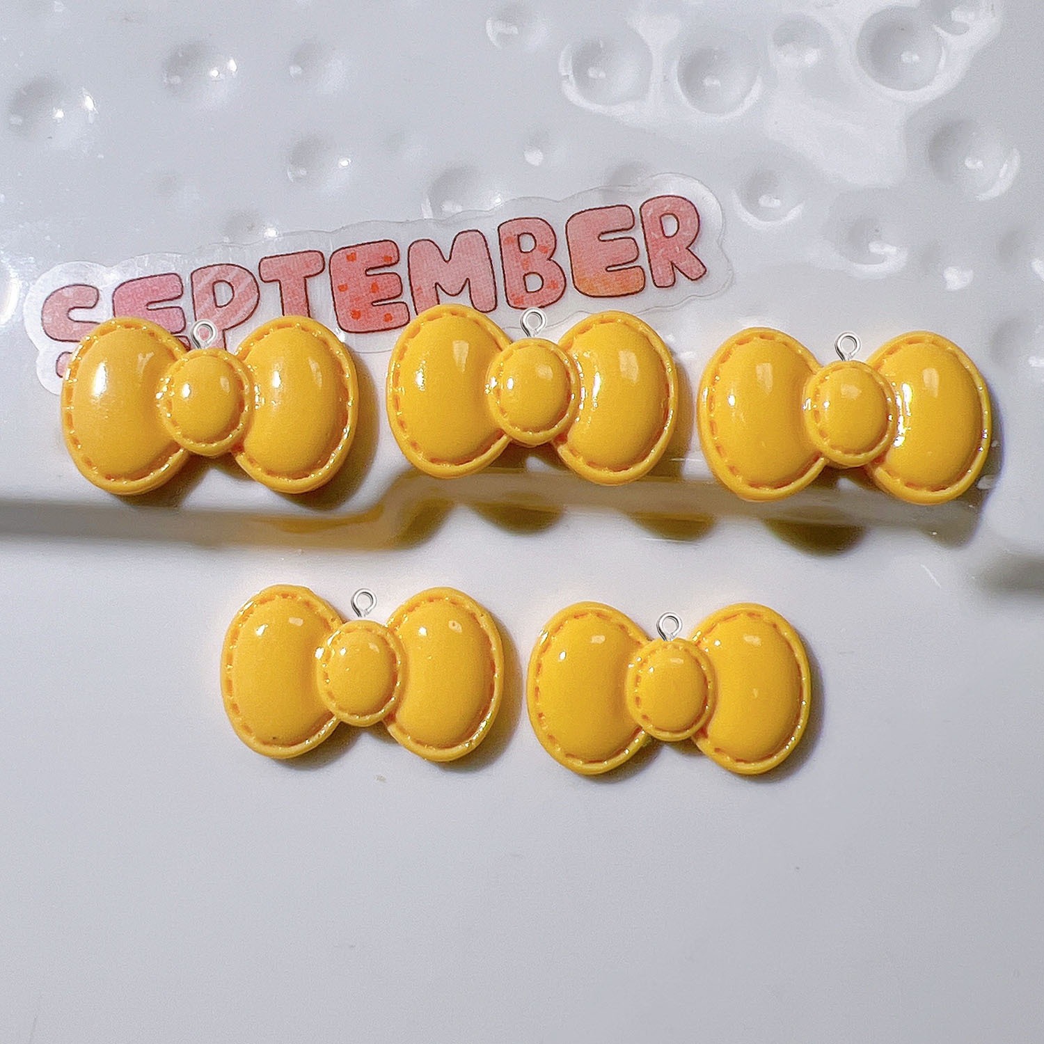 10Pcs Liontin Resin Bentuk Pit - Resin Art Earrings Material ulasan dan harga