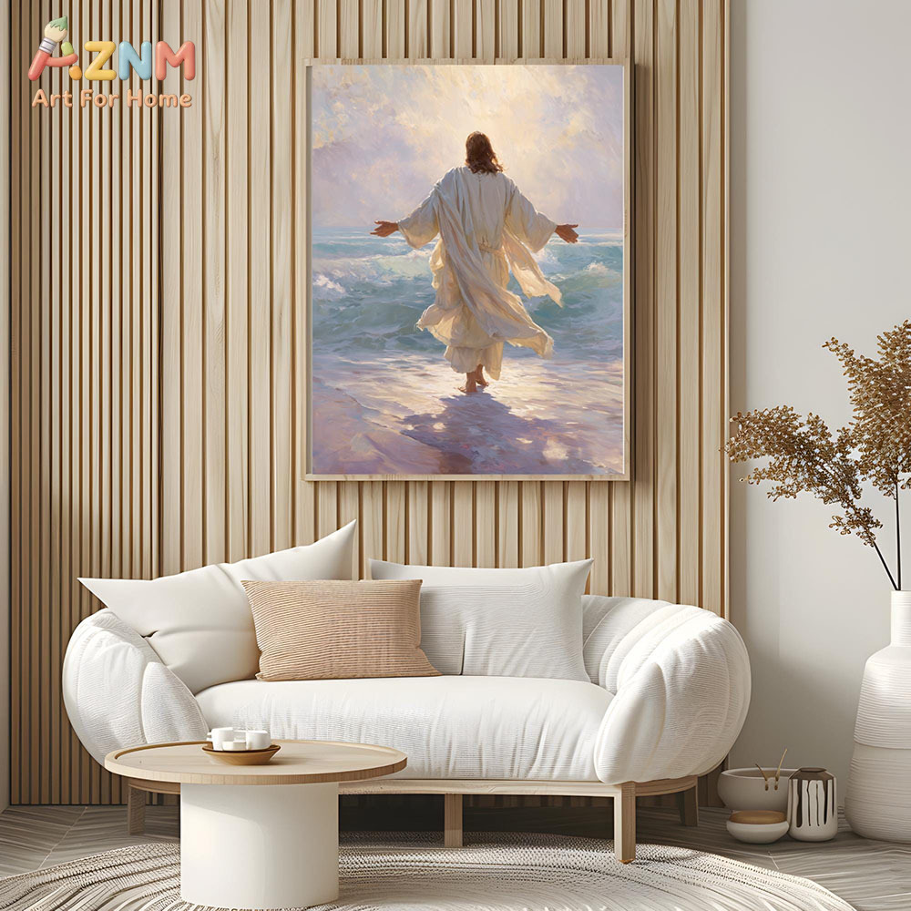 AZNM Yesus Kristus Lukisan Kan - Resin Art On Canvas ulasan dan harga