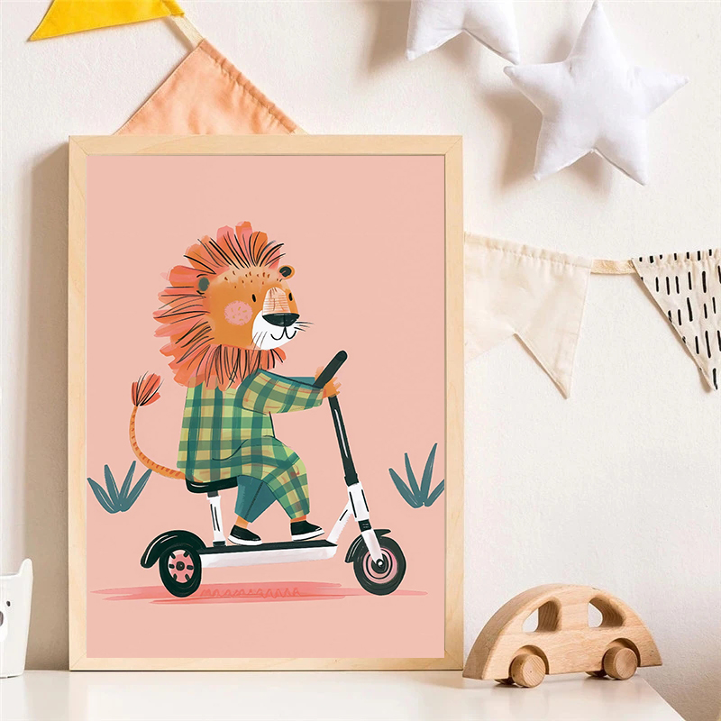 Anjing Pesawat Singa Di Mobil  - Resin Art On Canvas ulasan dan harga
