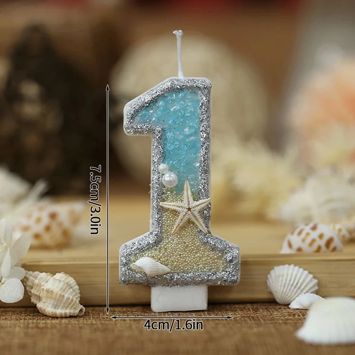 Lilin Glitter Nomor 0-9 Lilin  - Resin Art Beach Theme ulasan dan harga
