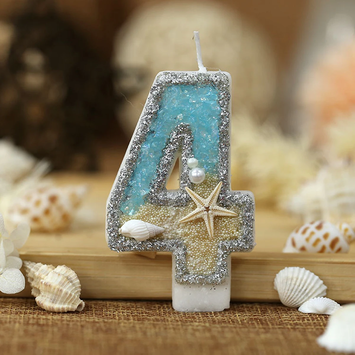 Lilin Glitter Nomor 0-9 Lilin  - Resin Art Beach Theme ulasan dan harga