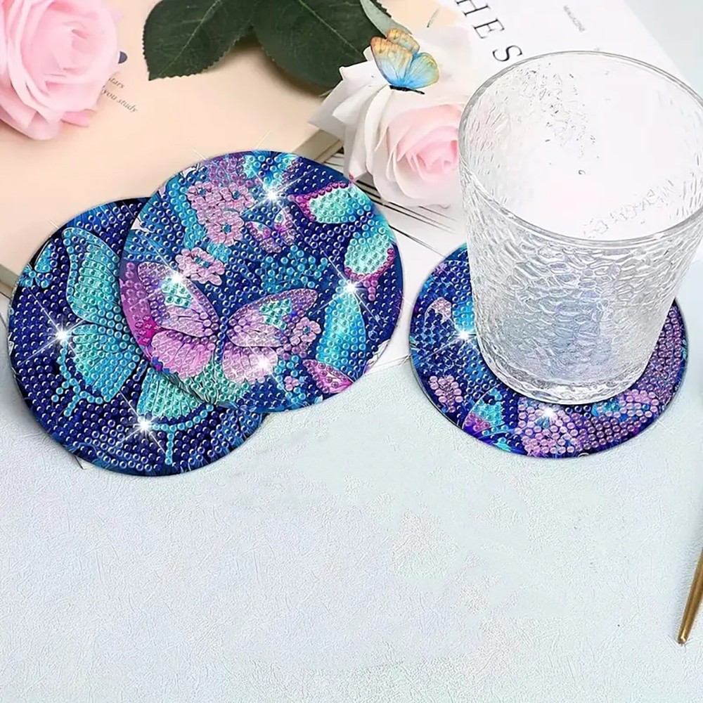 8 Coasters Lukisan Berlian den - Resin Art Coasters ulasan dan harga