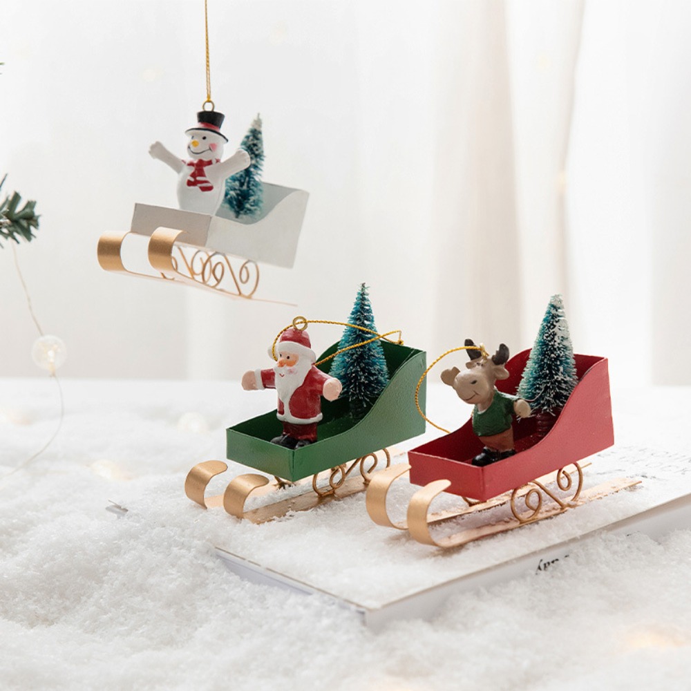 Ornamen Gantung Kereta Luncur  - Xmas Resin Art ulasan dan harga