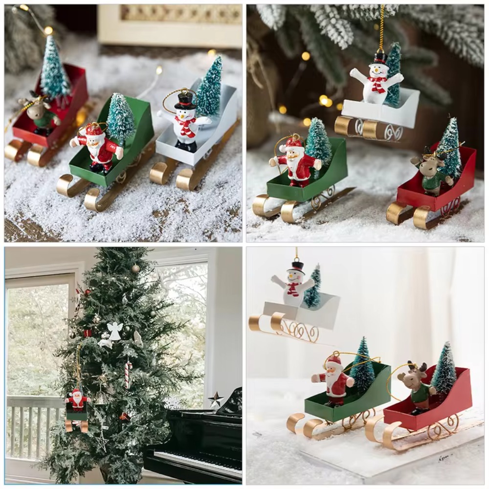 Ornamen Gantung Kereta Luncur  - Xmas Resin Art ulasan dan harga