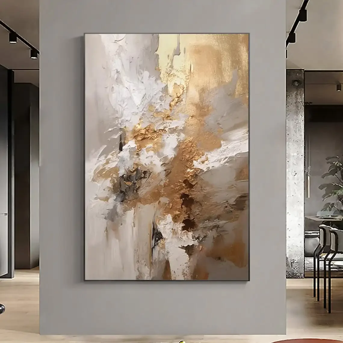 Lukisan Minyak Tekstur Abstrak - Resin Art On Canvas ulasan dan harga