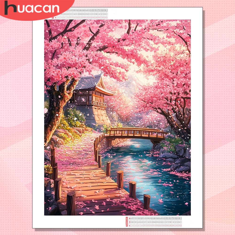 HUACAN Diamond Art House Lands - Resin Art Wallpaper ulasan dan harga