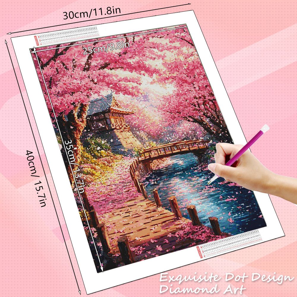 HUACAN Diamond Art House Lands - Resin Art Wallpaper ulasan dan harga