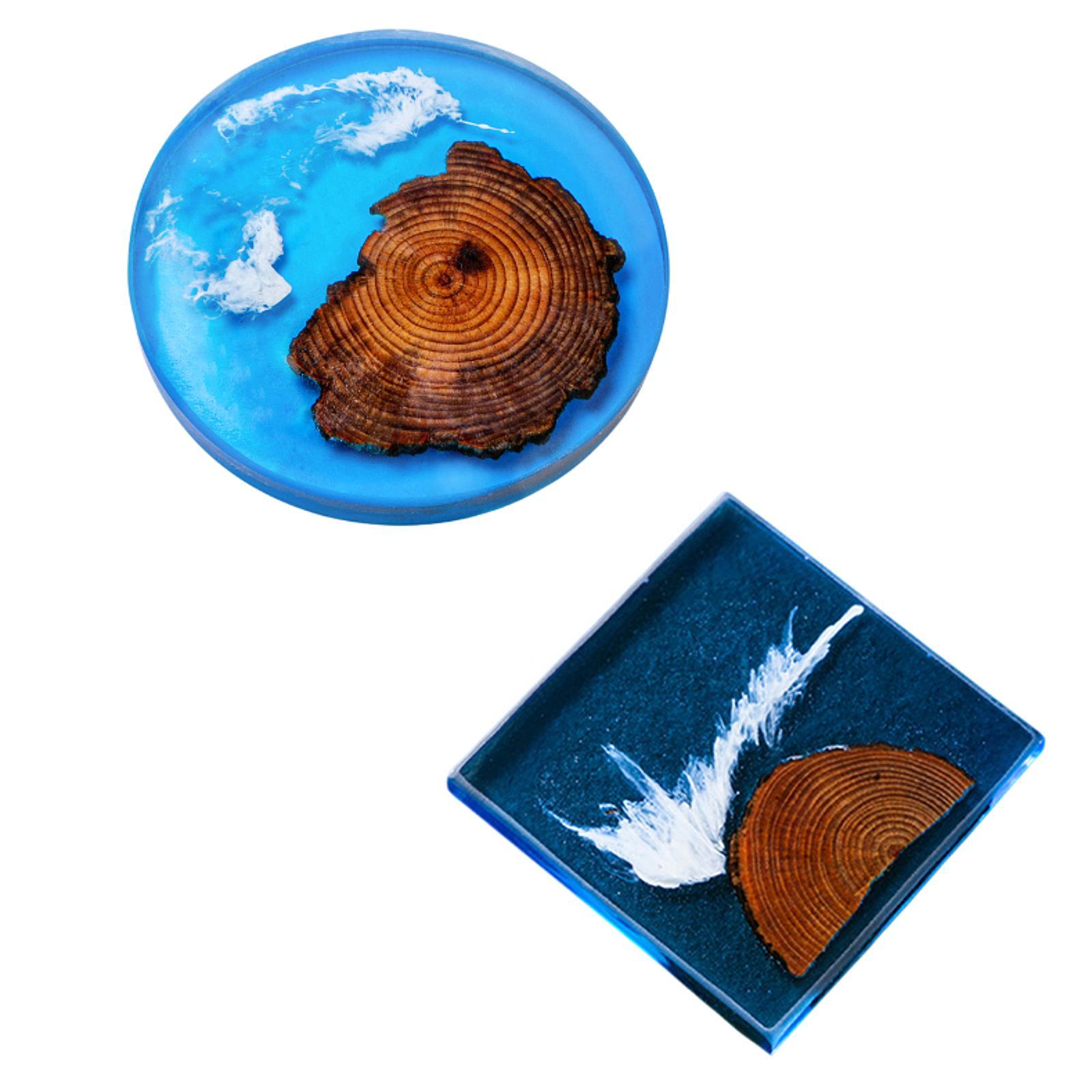 6 Buah Tatakan Gelas Epoxy Set - Resin Art Coasters ulasan dan harga