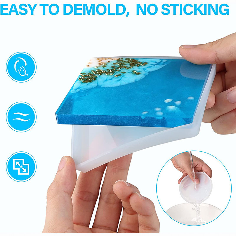 Cetakan silikon Coaster perseg - Resin Art Coasters ulasan dan harga
