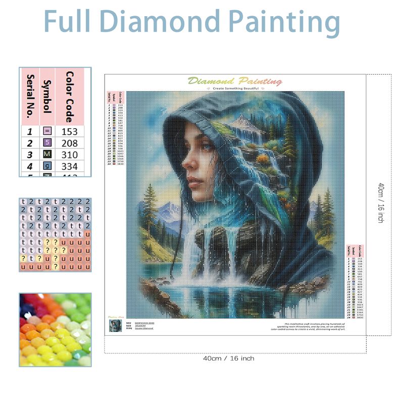 SDOYUNO Diy 5d fantasi wanita  - Resin Art Wallpaper ulasan dan harga